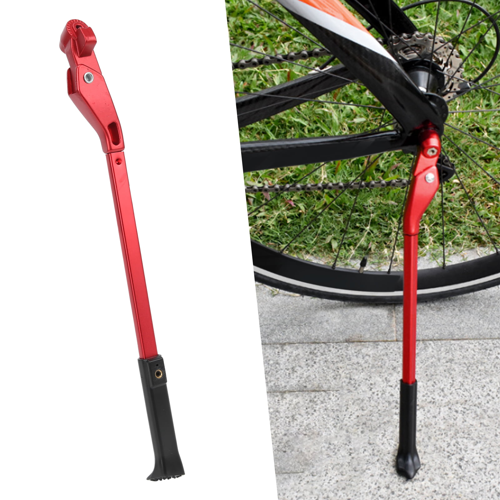 Carbon Fiber Bicycle Side Kickstand Non-slip Bike Prop Stand Quick Release Parking Rack