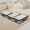 thumbnail image 6 of Under Bed Storage Containers, for Blanket, Clothing, Comforter, Sweaters, Linen Sheets, Wrapping Paper Closet Organizers and Storage Bins, Foldable Underbed Storage Boxs 18.5x27.55x5.9Inch Black, 6 of 6