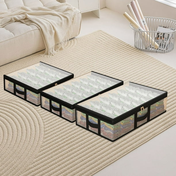 Xihbxyly Bolsa de Almacenamiento Plegable, Organizador de Ropa de Gran Capacidad, Cierre de Cremallera, Pvc Transpirable, Organizador de Armario, Almacenamiento para Dormitorio, Varios Tamaños Dispon