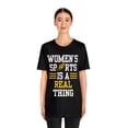 thumbnail image 2 of DJH Apparel | Women's Sports Is A Real Thing Track & Field Unisex Tshirt, 2 of 7