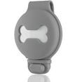 thumbnail image 1 of Funda protectora para collar de perro AirTag (gris), resistente a los arañazos, protector de correa para mascotas, compatible con AirTag, funda ligera para AirTag., 1 of 5