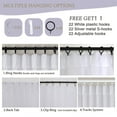 thumbnail image 6 of OVZME Crushed White Sheer Curtains 108inches Long 2 Panels,Extra Wide Light Filtering Pinch Pleated Sheer Drapes for Living Room, Bedroom,60"Wx108"L White, 6 of 8