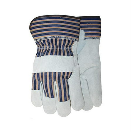 Cow Leather Cuff - Split Cowhide Leather Palm Gloves, Safety Cuff, Kids, Striped, Midwest, 7733K
