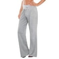 thumbnail image 5 of Gray Women's Casual Pants, Women'S Comfy Casual Pajama Pants Floral Print Drawstring Palazzo Pants Wide Leg,Women's Casual Pants S, 5 of 7