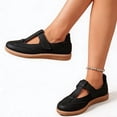 thumbnail image 6 of BERANMEY Mary Jane Style Sneakers for Women with Velcro Strap Comfortable Casual Tennis Shoes Non Slip Flat Sole Slip On Fashion Retro Sneakers for Everyday Daily, 6 of 9