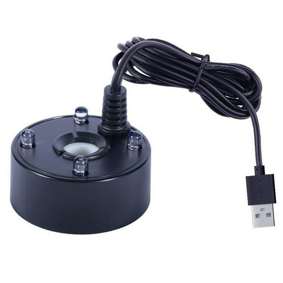 Mist Maker, USB Port 4 Color LED Lights Mini Mister Fog Machine, Indoor Fountain Garde y10365