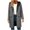 Dark Gray, variant on Women's Peacoat Hooded Single-Breasted Button Down Trench Coats Elegant Warm Casual Fall Winter Wool Blend Long Jackets 2026 Outerwear with Pockets Khaki XXL