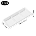 thumbnail image 2 of BESTONZON - 2 platos de cerámica con 3 compartimentos para aperitivos, bandeja rectangular para servir salsas, platos para salsas, especias, accesorios de soja, 2 of 5