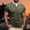 Green, variant on Mens Casual Henley T Shirts Button Up Double Layer Mock Neck Short Sleeve Tees Summer Lightweight Loose Fit Workout Basic Tops