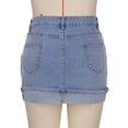 thumbnail image 7 of Bodycon Denim Mini Skirt for Women Sexy Summer High Waisted Stretchy Going Out Jean Skirts with Pockets, 7 of 7