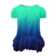 thumbnail image 4 of Blusa para mujer Moda Corbata con volantes Camisas de cuello alto Puff plisado fluido Camiseta de manga corta Túnica Tops de verano Pompotops hfajkhk129414, 4 of 4