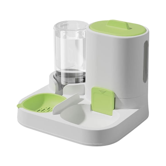 Dispensador automático de agua y bebedero para mascotas, comedero portátil para perros. Verde