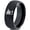 Black Dome Tungsten, variant on Tungsten Minnesota North Star State Heart Band Ring 8mm Men Women Comfort Fit Brushed Gray Flat Cut Black Polished