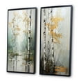 thumbnail image 3 of Designart "Birch Woods Ethereal gracefulness IV" Tree Birch Framed Wall Art Set Of 2 - Blue Floral Gallery Wall Frame Set For Home Decor, 3 of 7