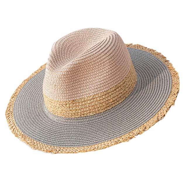 estilo retro Verano de Panamá Regalo Playa Sombrilla para mujer Rosa Zulema Sombrero de paja de ala ancha