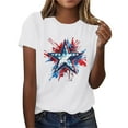 thumbnail image 5 of SELONE 4th of July Womens Shirts Trendy Star Tops Crewneck Short Sleeve Clothes Independence Patriotic Graphic Wear, 5 of 6