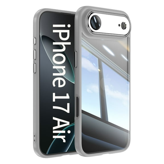 for iPhone Air Anti-Scratch Back Case, Luxury Clear Back Shockproof Drop Protective Ultra Slim Lightweight Anti-Yellowing Anti-Scratch Phone Case Cover for iPhone Air, Gray