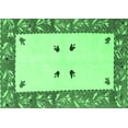 thumbnail image 1 of Ahgly Company Indoor Rectangle Oriental Emerald Green Modern Area Rugs, 5' x 8', 1 of 4