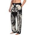 thumbnail image 6 of Salouo Skeletons Love Flowers Print Pajama Pants for Men, Lounge Pants Elastic Waistband Casual Men's sleepwear Loungewear Sleep Pajama Pant -Medium, 6 of 7