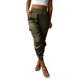 thumbnail image 2 of Pantalones de Yoga Gibobby Pantalones casuales con bolsillo en la Cintura elástica de satén para mujer Verde S, 2 of 4