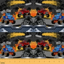 Castle Fairy Cartoon Truck Fabric by the Yard 1 Yard,Graffiti Splash Home Decor Fabric by the Yard,Geometric Lattice Room Decor Fabric by the Yard,Ultra Soft Abstract Home Decor