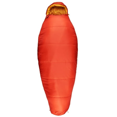Slumberjack Eagle Falls 20-Degree Side-Sleeper Mummy Sleeping Bag, Orange, 35"x88"