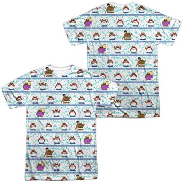 Trevco STHPK145FB-ATPP-1 South Park & Chef Vibing Front & Back Print Short Sleeve Adult Poly Crew T-Sjirt, White - Small