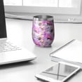 thumbnail image 3 of Modern 12oz Stainless Steel Insulated Wine Tumbler with Lid and Straw – Double Wall Vacuum Mug for Hot & Cold Drinks, 304 Steel Interior, Sweat-Free Design, 3 of 5
