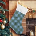 thumbnail image 4 of Coolnut National Tartan Blue Christmas Stockings, Personalized Large Christmas Stocking, Cute Snowflake Stockings 18" Xmas Stocking for Xmas Decorations Xmas Gifts, 2PCS, 4 of 7