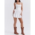 thumbnail image 3 of Coduop Women Lace Mini Dress Spaghetti Strap Sundress A-Line Party Short Dresses, 3 of 6
