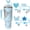 10-Blue Glitter, variant on 4PCS Silicone Straw Cover for Stanley Cup Cute Glitter Star Heart Bow Straw Toppers for Stanley Cups 30&40 Oz Straws Cover Cap for Tumblers Cup Accessories