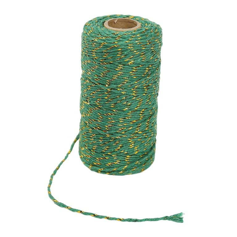 2pcs DIY Supplies Twine Rope 100 Meters Packing Cords Parcel Wrap Decor for  Jewelry Bracelet Garden White and Green 