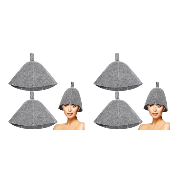 4 Pack Sauna Hat, Wool Felt Sauna Cap Unisex Sauna Hat for Steam Bath Sauna Accessories