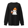 thumbnail image 4 of Pisexur Chandail en Molleton d'Halloween pour Femmes, Chandail en Molleton Décontracté en Polaire, Manches Longues, Col Rond, Mode Citrouille, Chandails en Molleton Graphiques, Chandails à Capuchon d'Halloween, Pull, 4 of 4