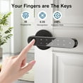 thumbnail image 4 of Fingerprint Door Lock,Smart Door Knob with Biometric,Keyless Entry Door Lock with Handle,Door Locks for Bedrooms,Door Knobs Interior,Digital Door Knob, 4 of 8