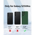 thumbnail image 6 of for Samsung Galaxy S23 Ultra Case, with Full Camera Cover Protection，Liquid Silicone Slim Shockproof Protective Phone Case [Microfiber Lining] (Alpine Green), 6 of 6