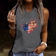 thumbnail image 2 of Lydpxz Womens 4th of July Tank Tops Casual Patriotic American Flag Graphic Tees Loose Fit Sleeveless T Shirts Camisole Athletic Crew Neck Tanks, 2 of 6