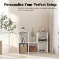 thumbnail image 6 of Cube Storage Organizer 6 Cube, Stackable Closet Organizer Storage Shelves, Plastic Storage Shelving Units and Storage Cubes for Clothes Books Toys, Bedroom Living Room Dorm, White, 6 of 8
