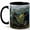 Black, variant on Rainy Tree Planting Coffee Mug, Forest Restoration Volunteer Design, 11 oz Ceramic Cup