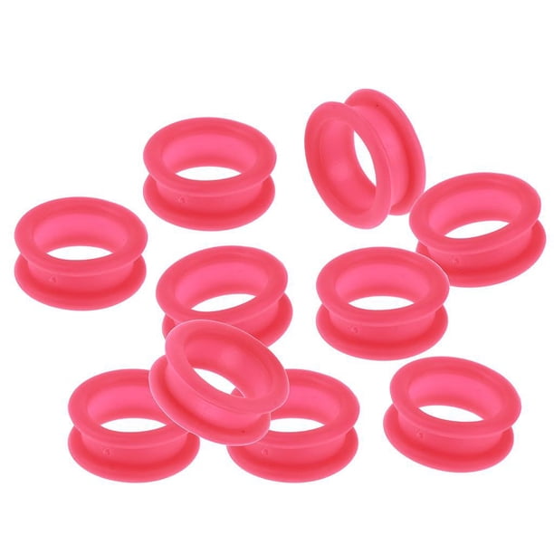 Tijeras de peluquero Vogacara insertos de empuñaduras de anillo de dedo Rosa roja 10 piezas