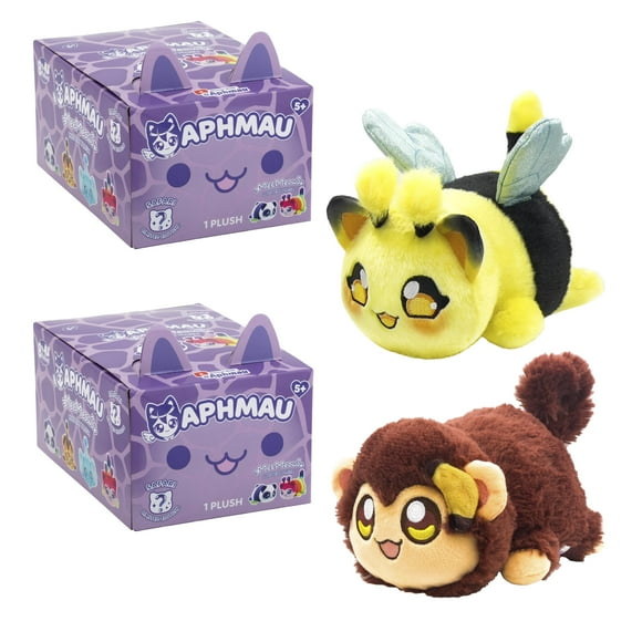 Aphmau 6 MeeMeow Mystery Plush - Series 1 Safari - 2 Pack; YouTube Gaming Channel, Blind Box, 2 of 8 Possible Safari MeeMeows, Official Merch