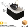 thumbnail image 2 of 30 inch Bathroom Vanity with Sink, Floating Vanities with Ultra-Thin Marble Ceramic Basin and Countertop, Extra Large Storage Drawer, Soft-Close Design, Pre-Assembled Cabinet, Brown, 2 of 7
