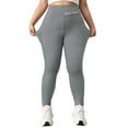 thumbnail image 2 of Women's Fleece Lined Thermal Leggings Winter Warm Tights High Waisted Hiking Yoga Pants Gray M, 2 of 8
