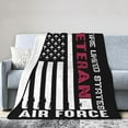 thumbnail image 2 of Veteran of The United States Air Force USA Flag Throw Blanket for Couch 40"x30" Cozy Soft Sofa Chair Bed Throw Blankets Flannel Blanket, 2 of 5