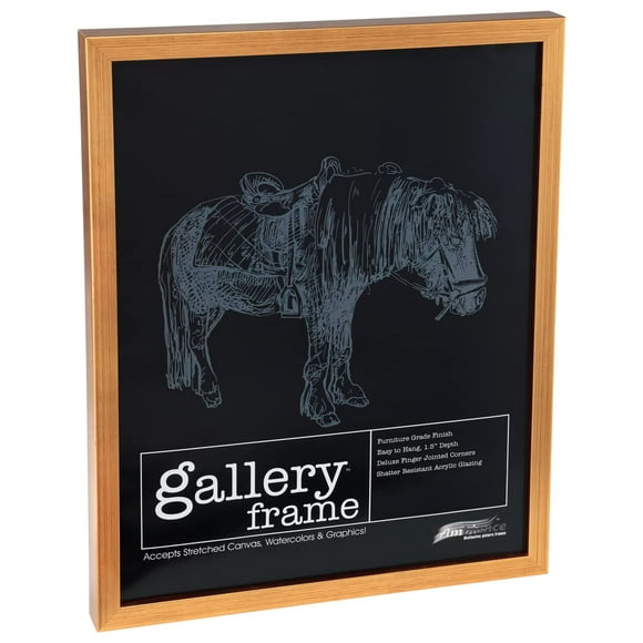 Ambiance Gallery Wood 1.5" Deep Picture Frames - 8x10" Antique Gold Wood Frame, Shatter-Resistant Acrylic Glazing & MDF Backing, Horizontal or Vertical Wall Display