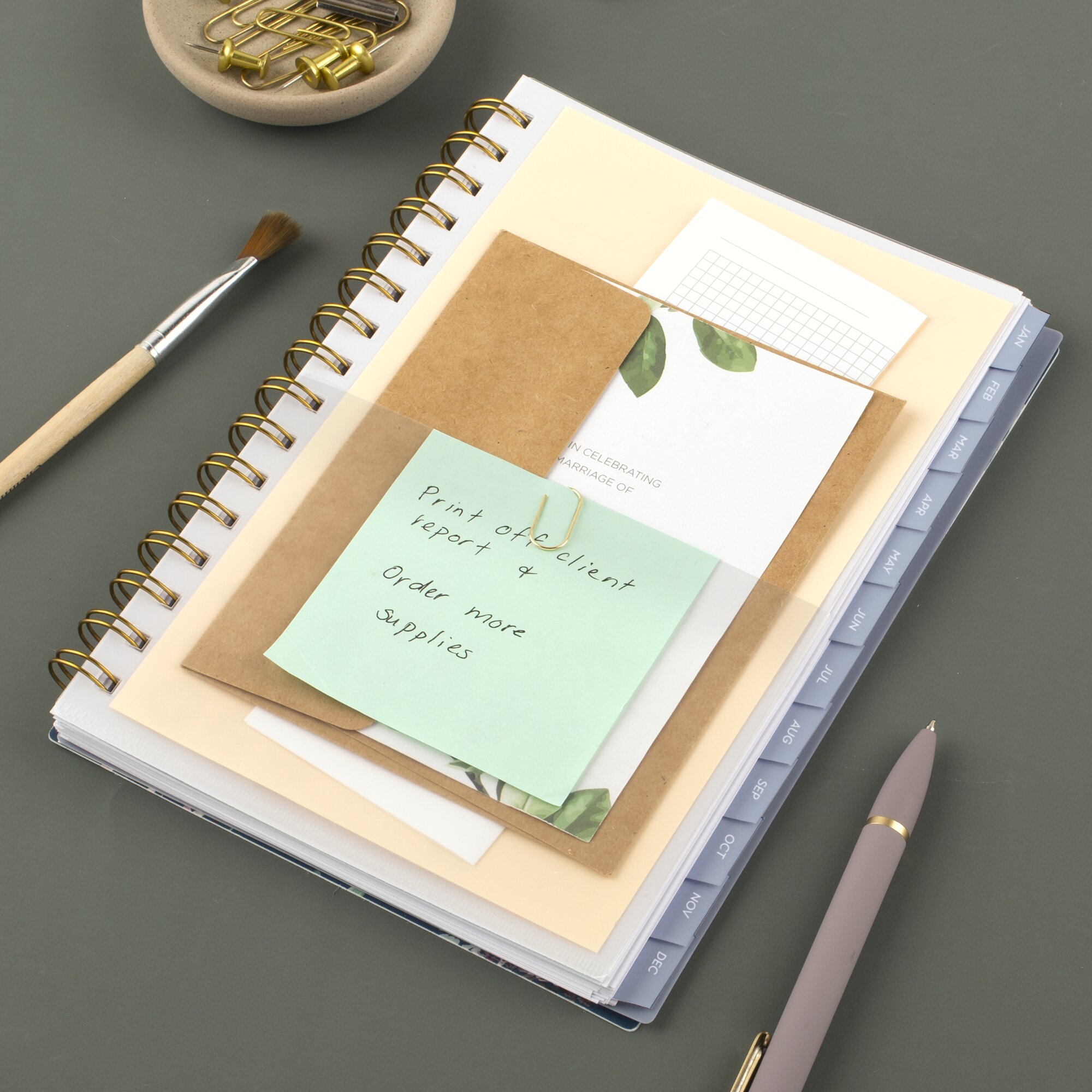 Leah Bisch for Cambridge 2026 Weekly Monthly Planner Calista Floral Small 5 12 x