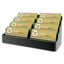 Deflecto 8-Tier Recycled Business Card Holder 400 Card Cap 90804