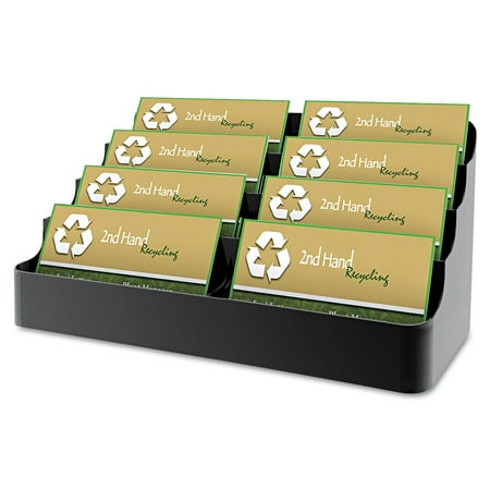 Deflecto 8-Tier Recycled Business Card Holder 400 Card Cap 90804
