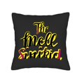 thumbnail image 4 of Set of 2 Decorative Throw Pillow Covers 18x18in - Modern Black Background with Artistic Yellow & Pink ' The Melkib Simkib ' Design for Couch Bed Car, 4 of 8