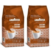 Angle View: Lavazza Crema e Aroma Whole Bean Coffee Blend, Medium Roast, 2.2-Pound Bag (Pack of 2)